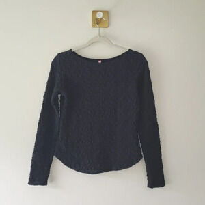 Sno Skins Long Sleeve Top Women's Medium Navy Blue Minimalist Comfy Neutral